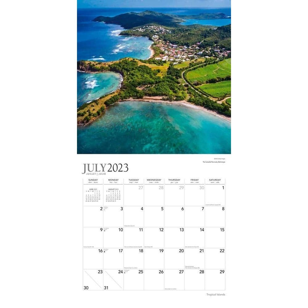 Tropical Islands 18 Month Plato 2024 Wall Calendar Alt2