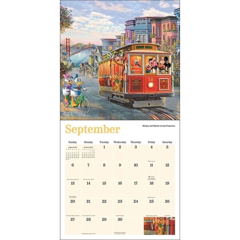 Thomas Kinkade Disney Collection 2026 Wall Calendar Fourth Alternate Image