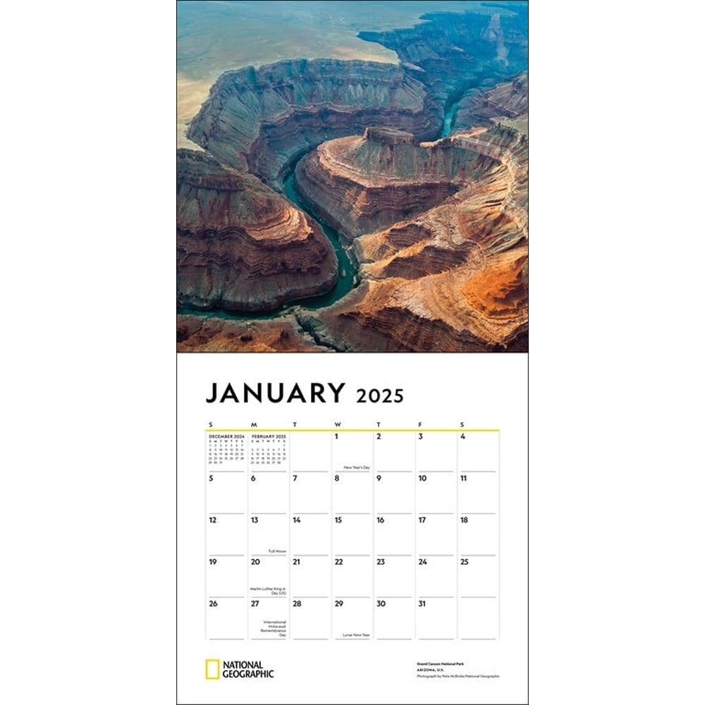 National Parks National Geographic 2025 Wall Calendar Second Alternate Image
