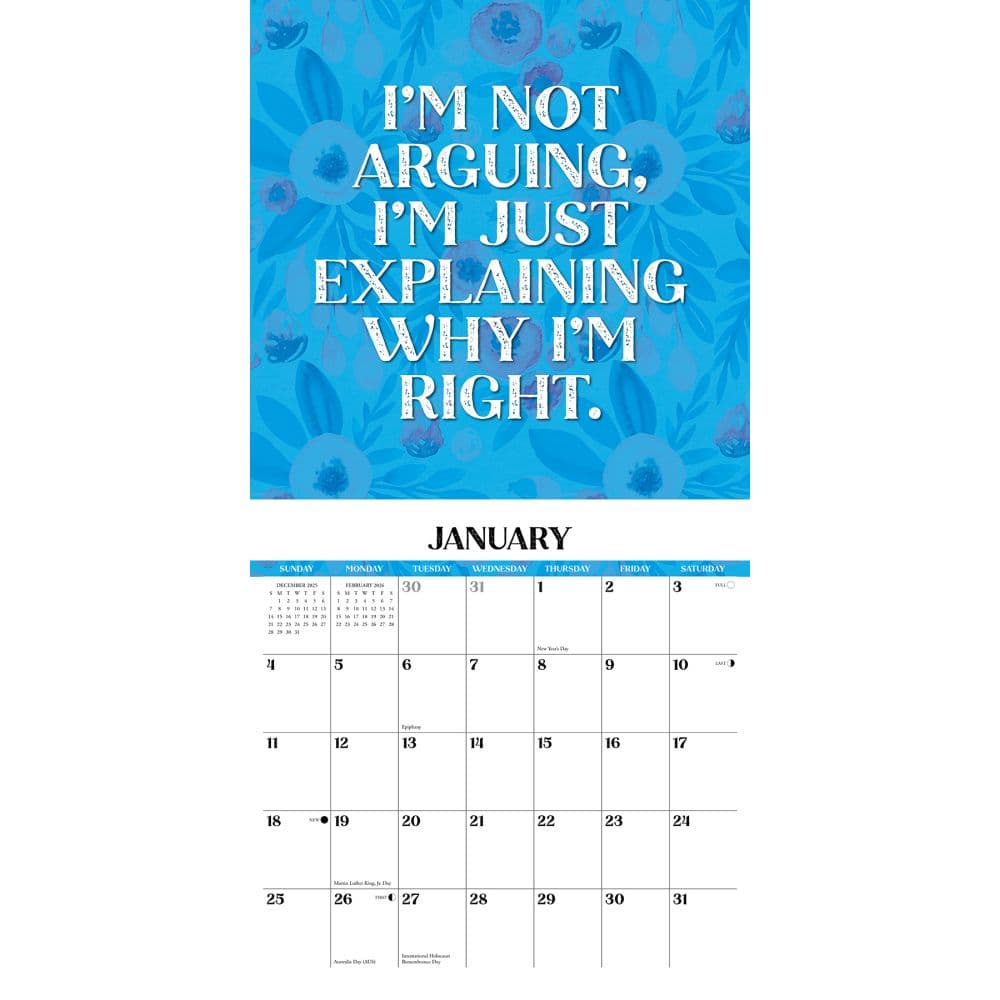 Make Every Day Your Bitch 2026 Wall Calendar Second Alternate Image