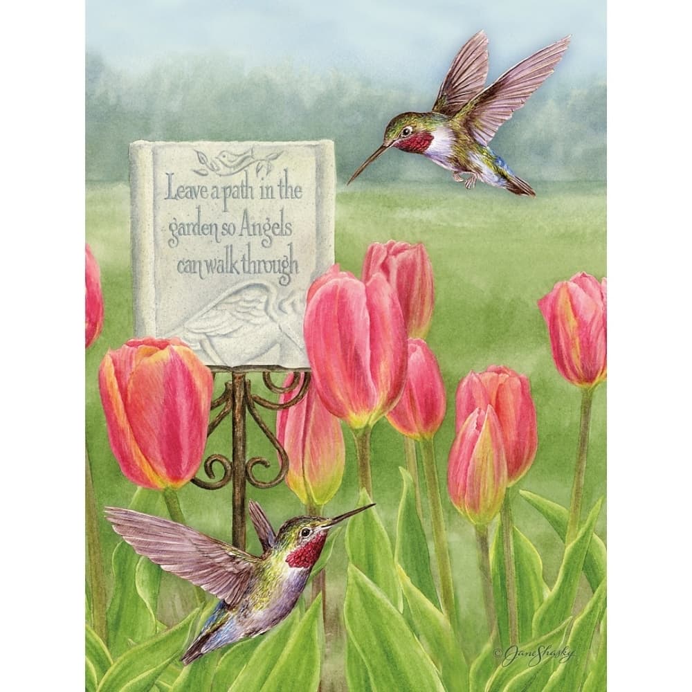 Garden Path Outdoor Flag-Mini - 12 x 18 by Jane Shasky Main Image