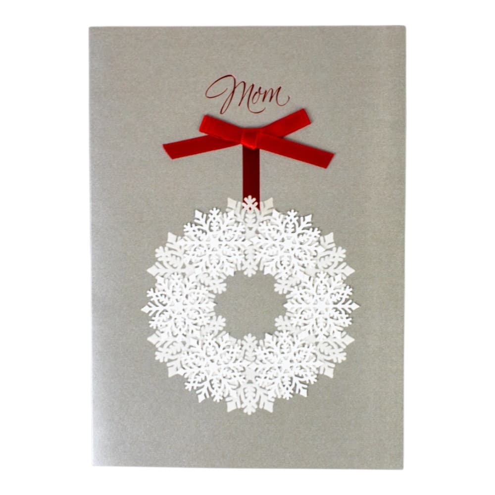 Snowflake Wreath Christmas Card First Alternate Image