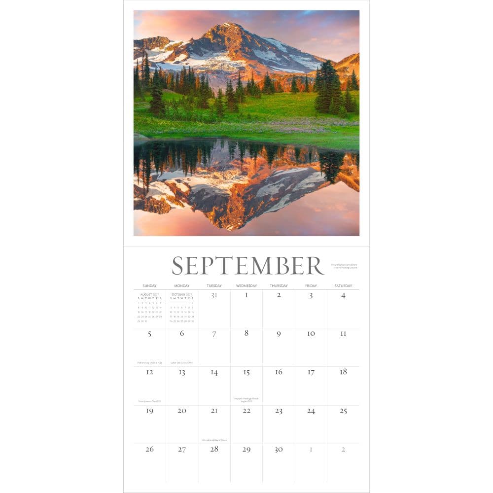 Washington Evergreen 2027 Wall Calendar Fourth Alternate Image