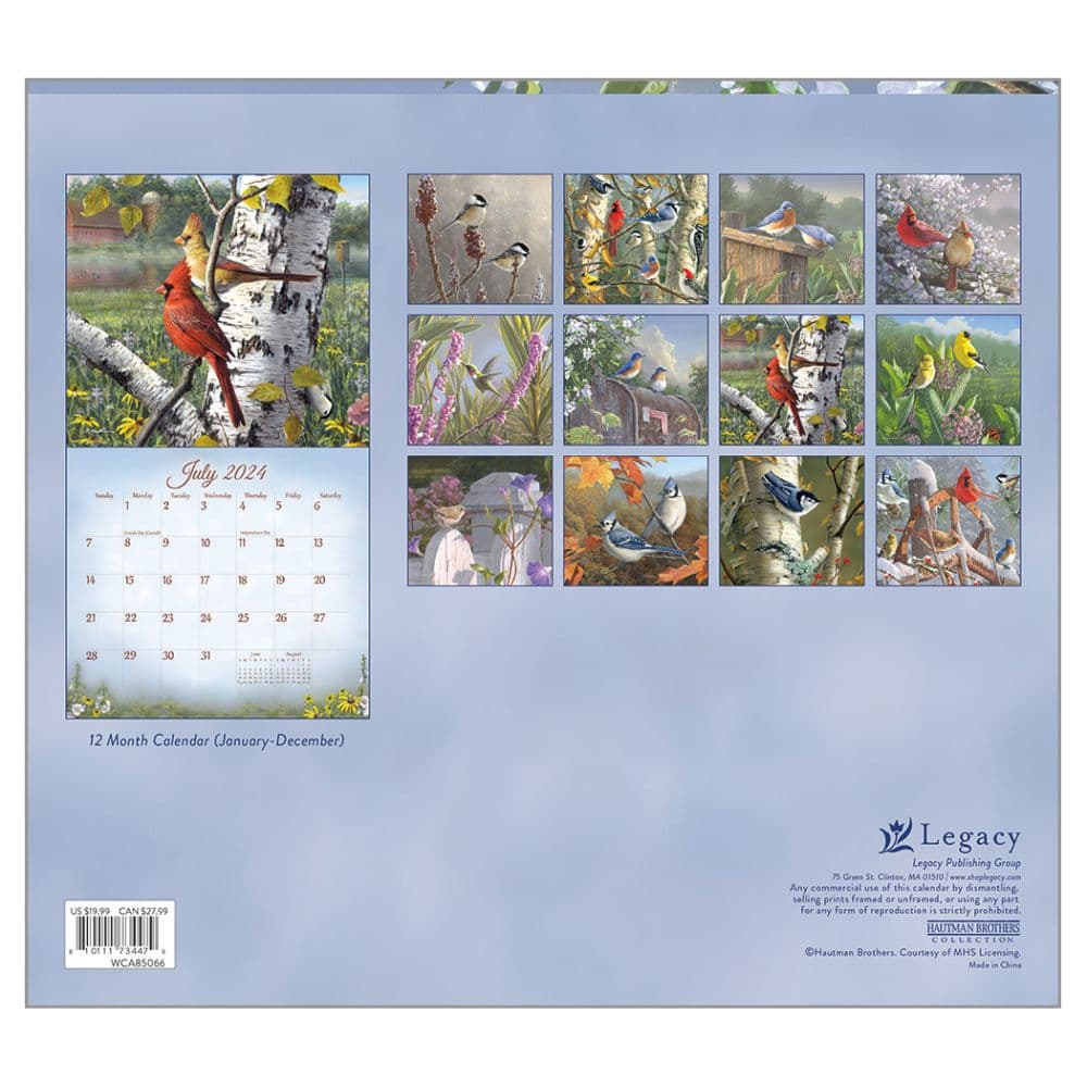 Songbirds Special Edition 2024 Wall Calendar First Alternate Image width=&quot;1000&quot; height=&quot;1000&quot;