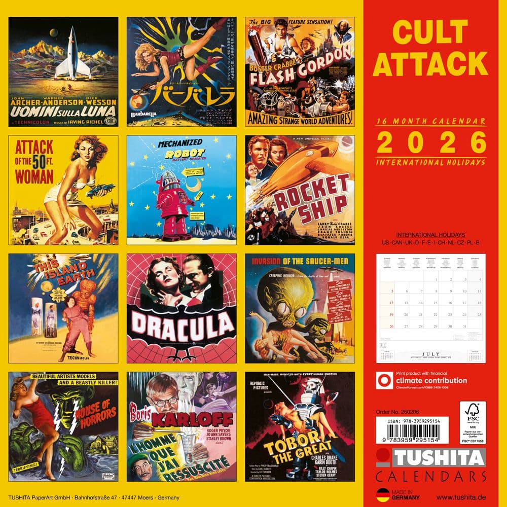 Cult Attack 2026 Wall Calendar First Alternate Image
