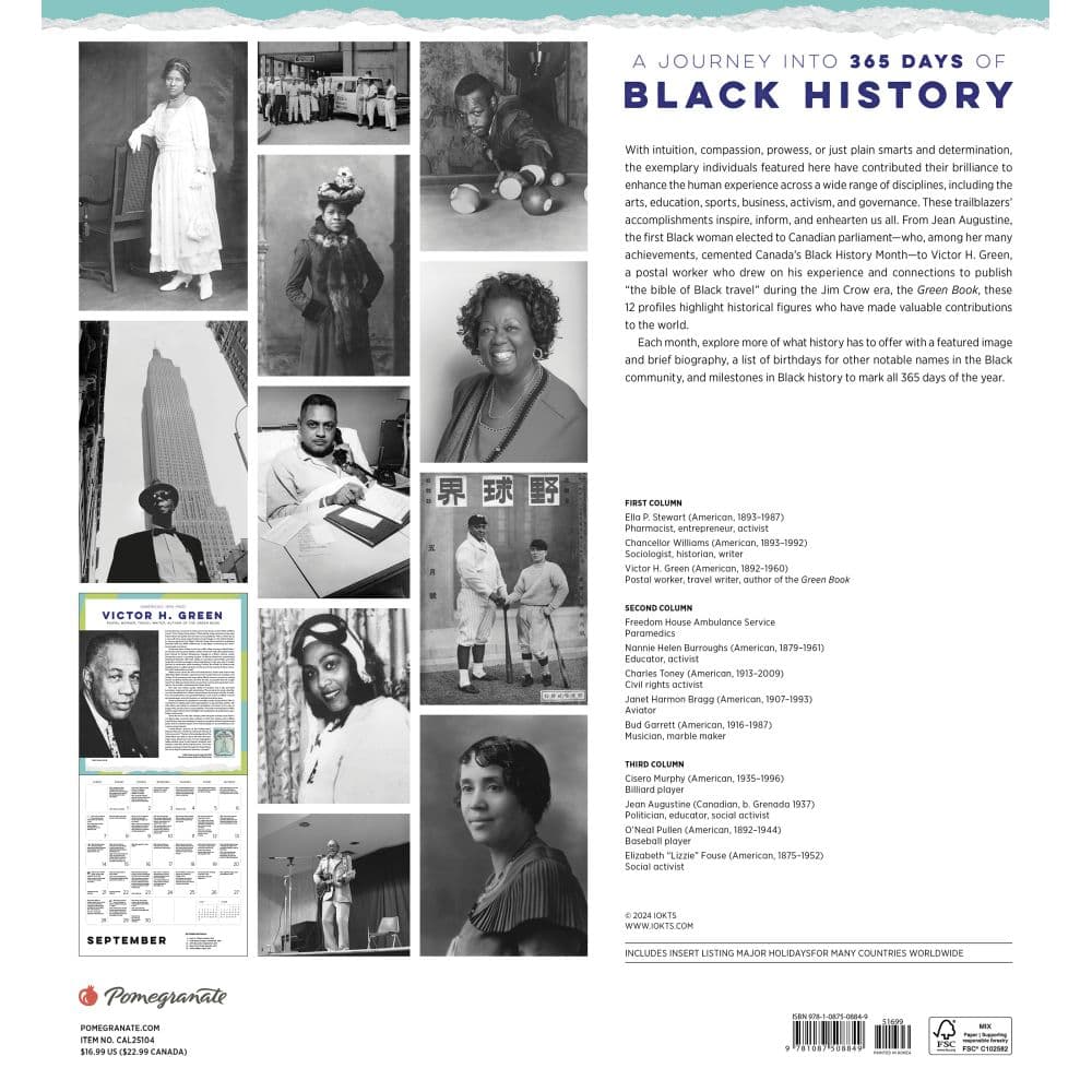 366 Days of Black History 2025 Wall Calendar First Alternate Image width="1000" height="1000"