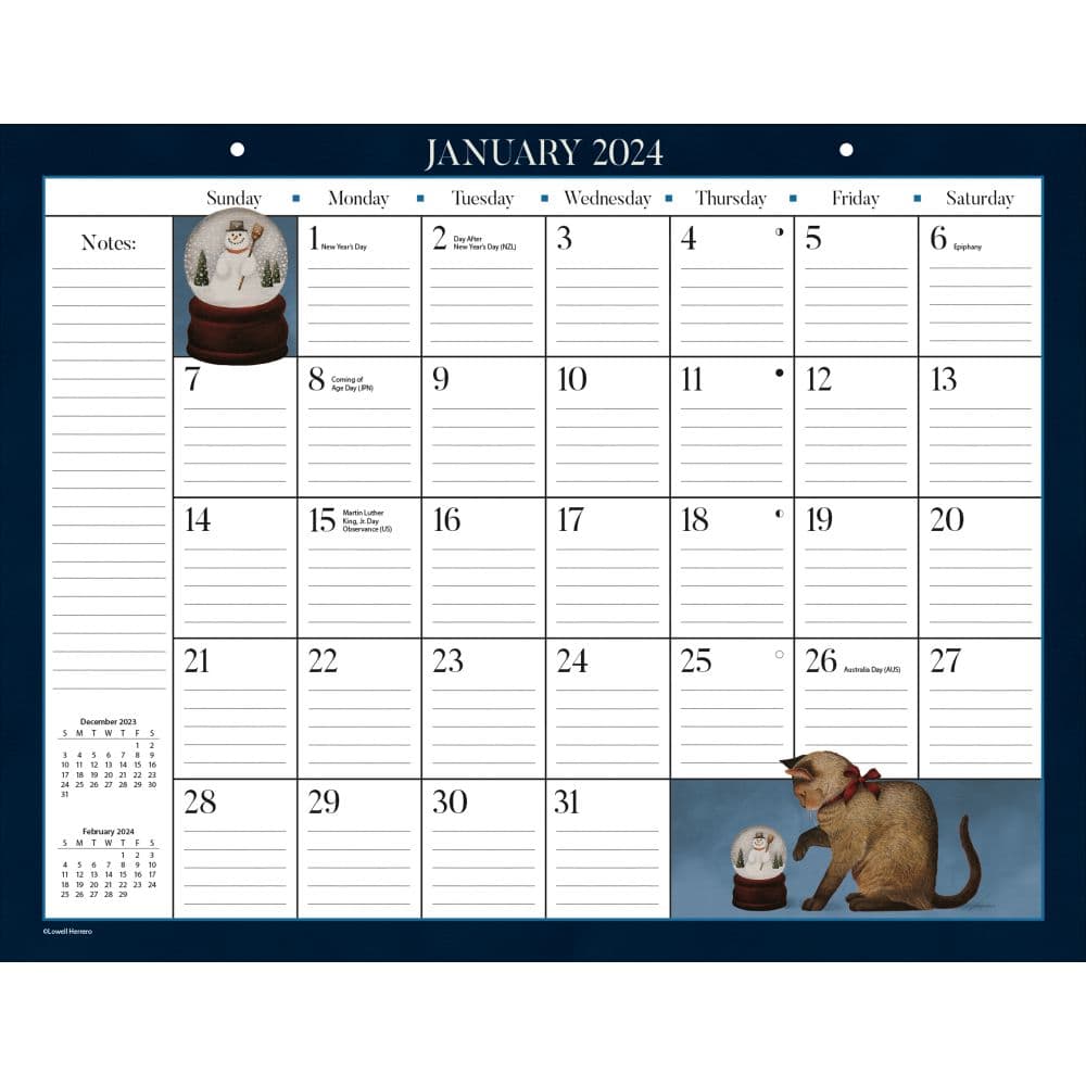 2024 Table Calendar Cats - AA.VV.