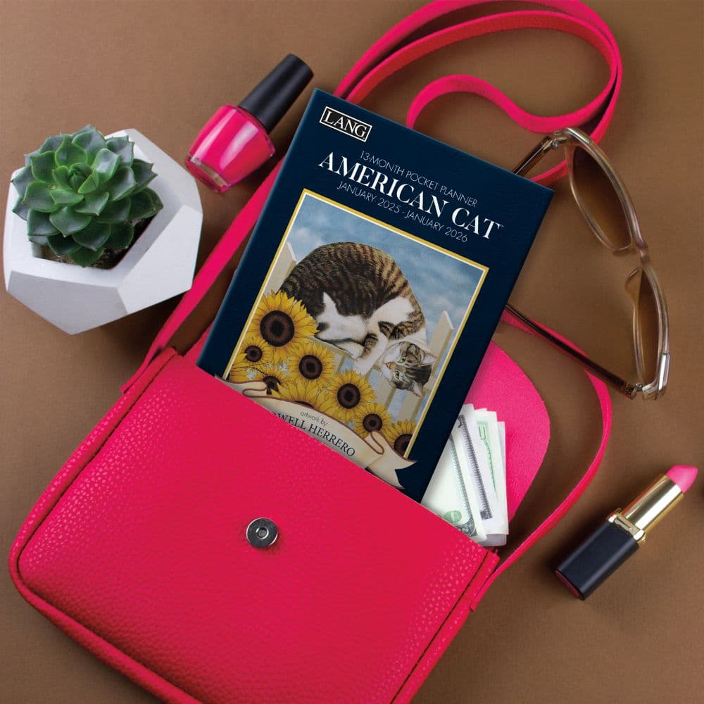 American Cat 2025 Monthly Pocket Planner by Lowell Herrero