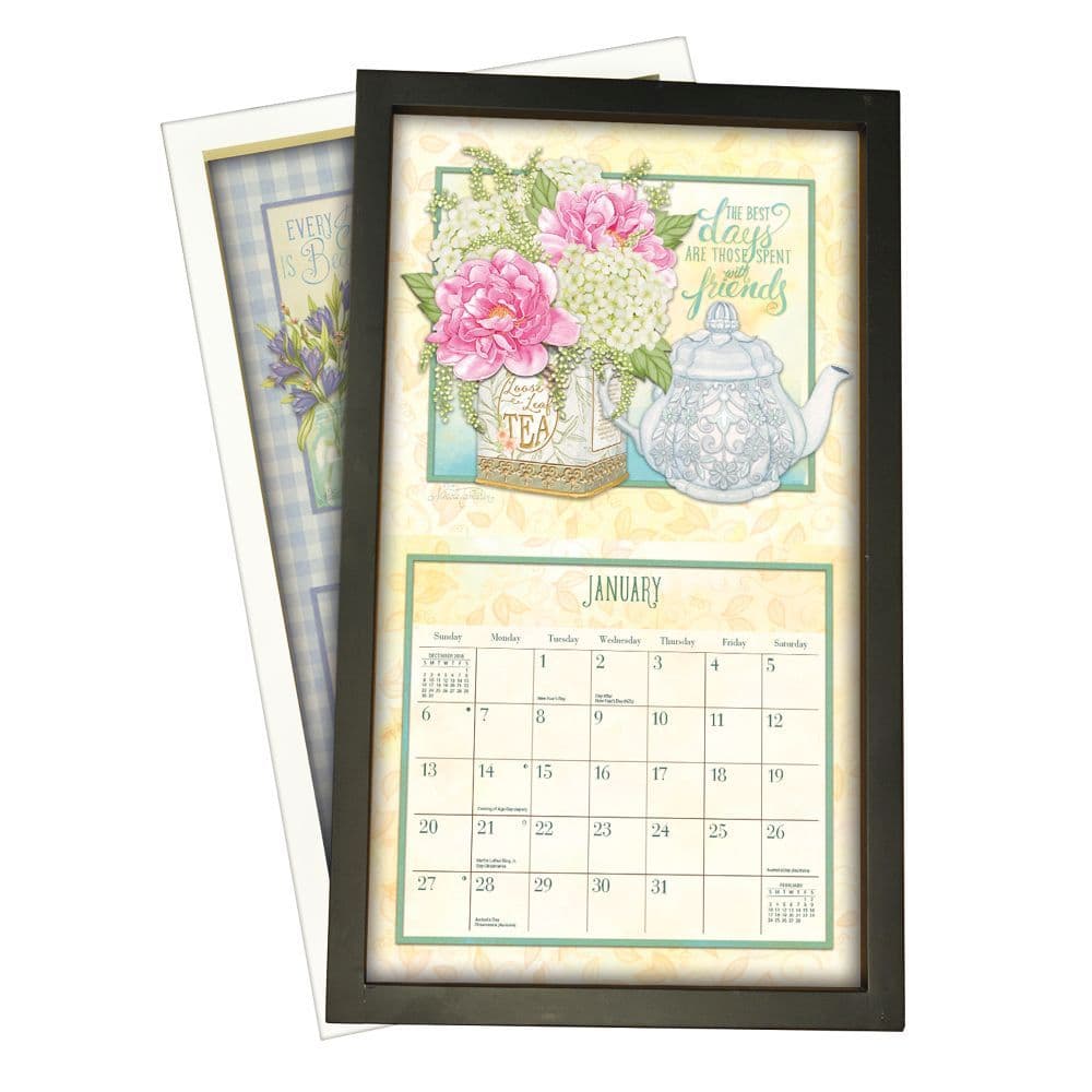 Contemporary Wall Calendar Frame - White Finish Alternate Image 3