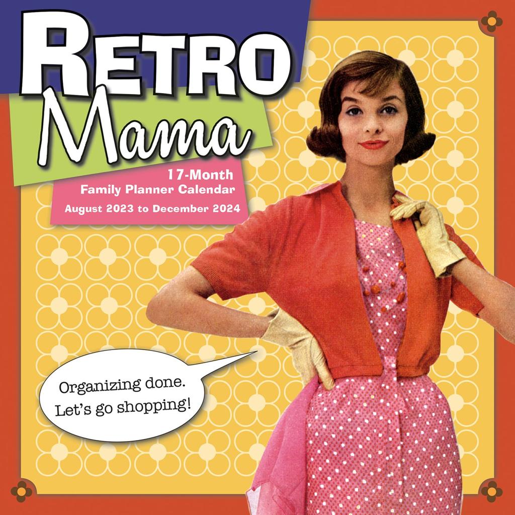 Retro Mama Family 17-Month 2024 Wall Calendar Main Product Image width=&quot;1000&quot; height=&quot;1000&quot;
