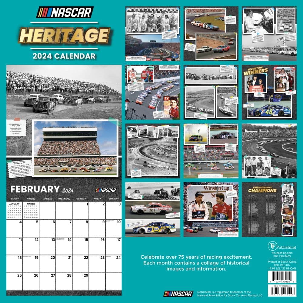 Stars of Nascar 2025 Wall Calendar