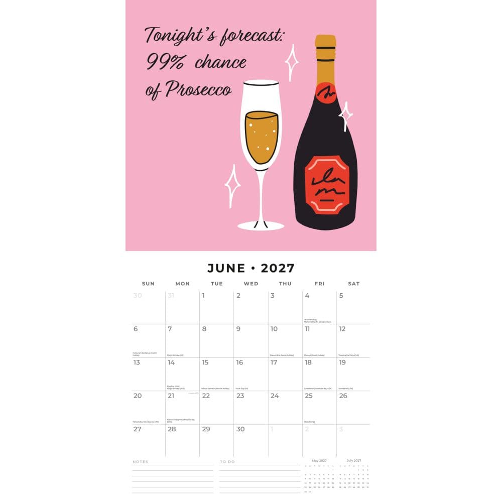 Prosecco Time 2027 Wall Calendar Second Alternate Image