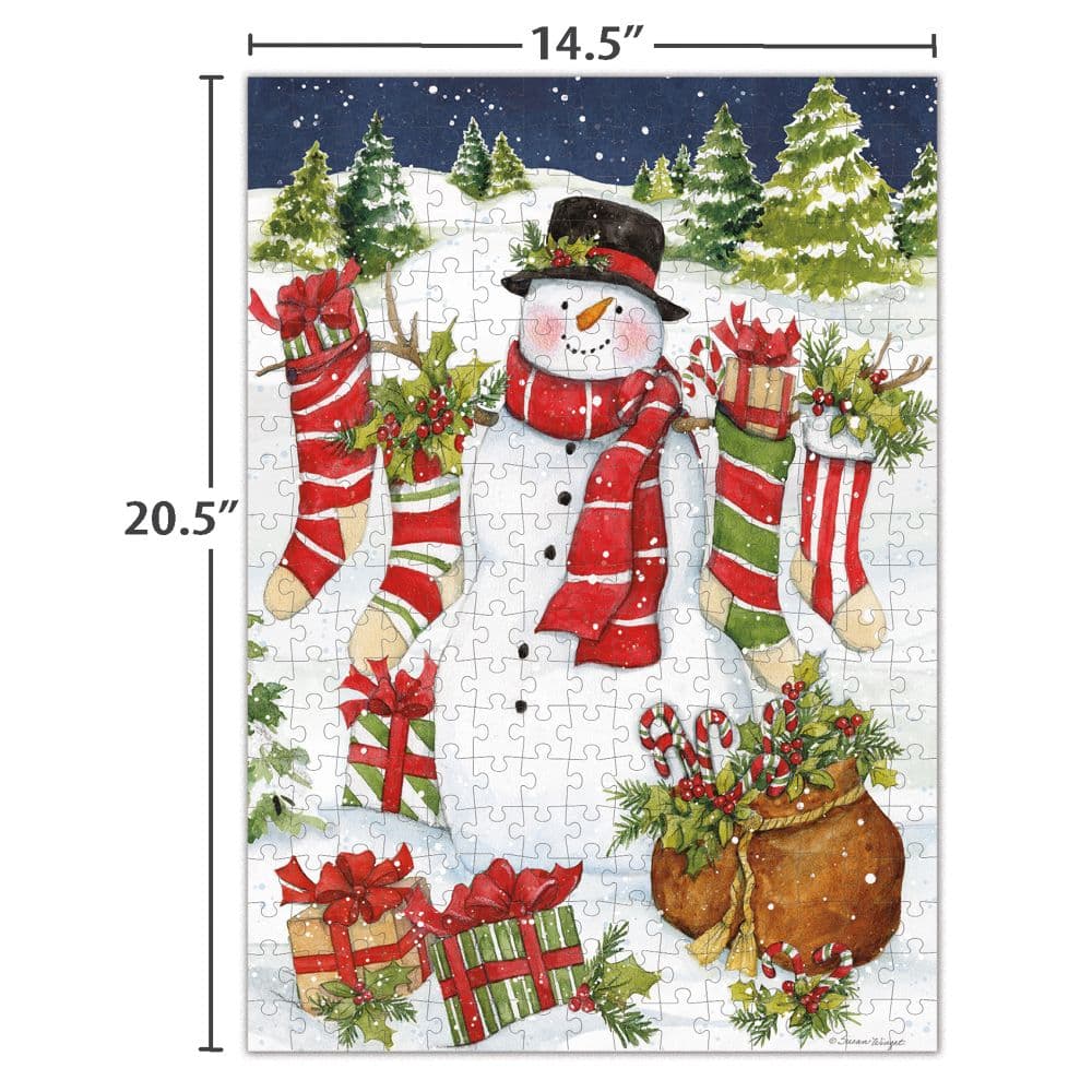 Snowman and Stockings 300 Piece Puzzle Fifth Alternate Image