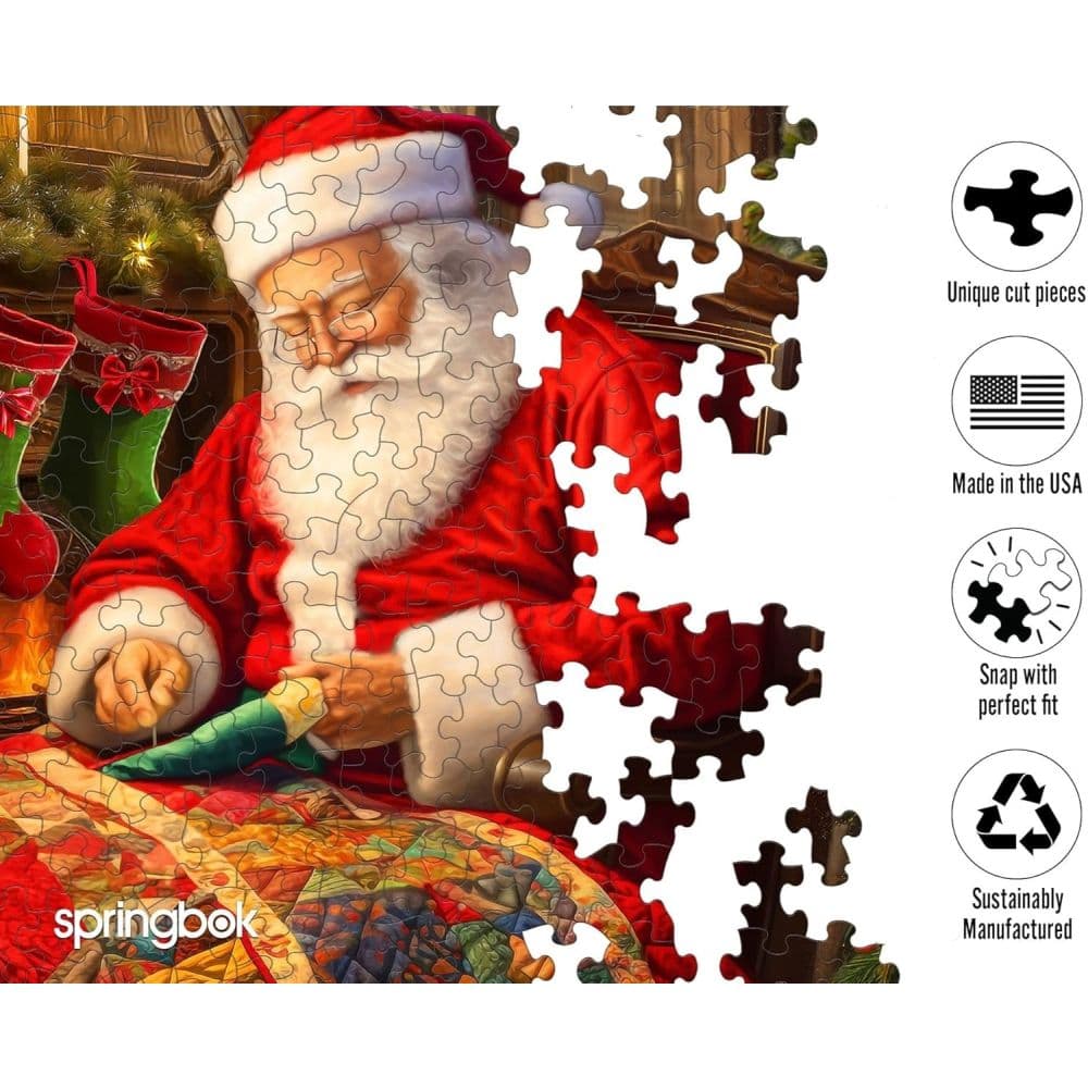 Quilting Santa 1000 Piece Puzzle Second Alternate Image