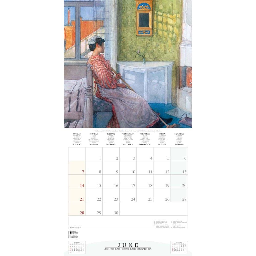 Larsson 2026 Wall Calendar Third Alternate Image