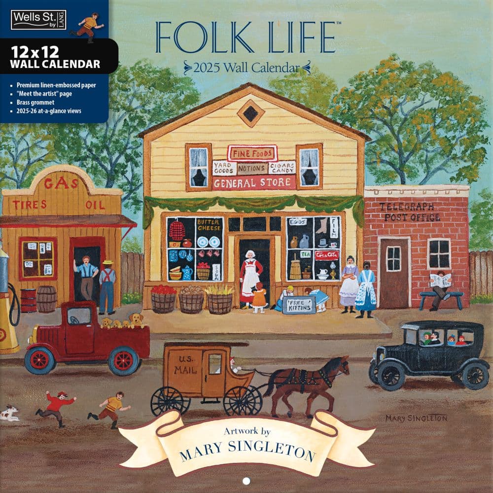 image Folk Life by Mary Singleton 2025 Wall Calendar_Main Image