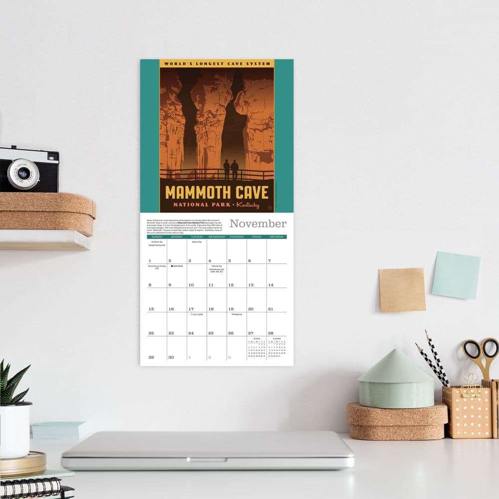 Illustrated National Parks 2026 Mini Wall Calendar Fourth Alternate Image