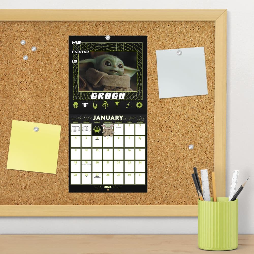 Mandalorian Star Wars 2026 Mini Wall Calendar Fourth Alternate Image