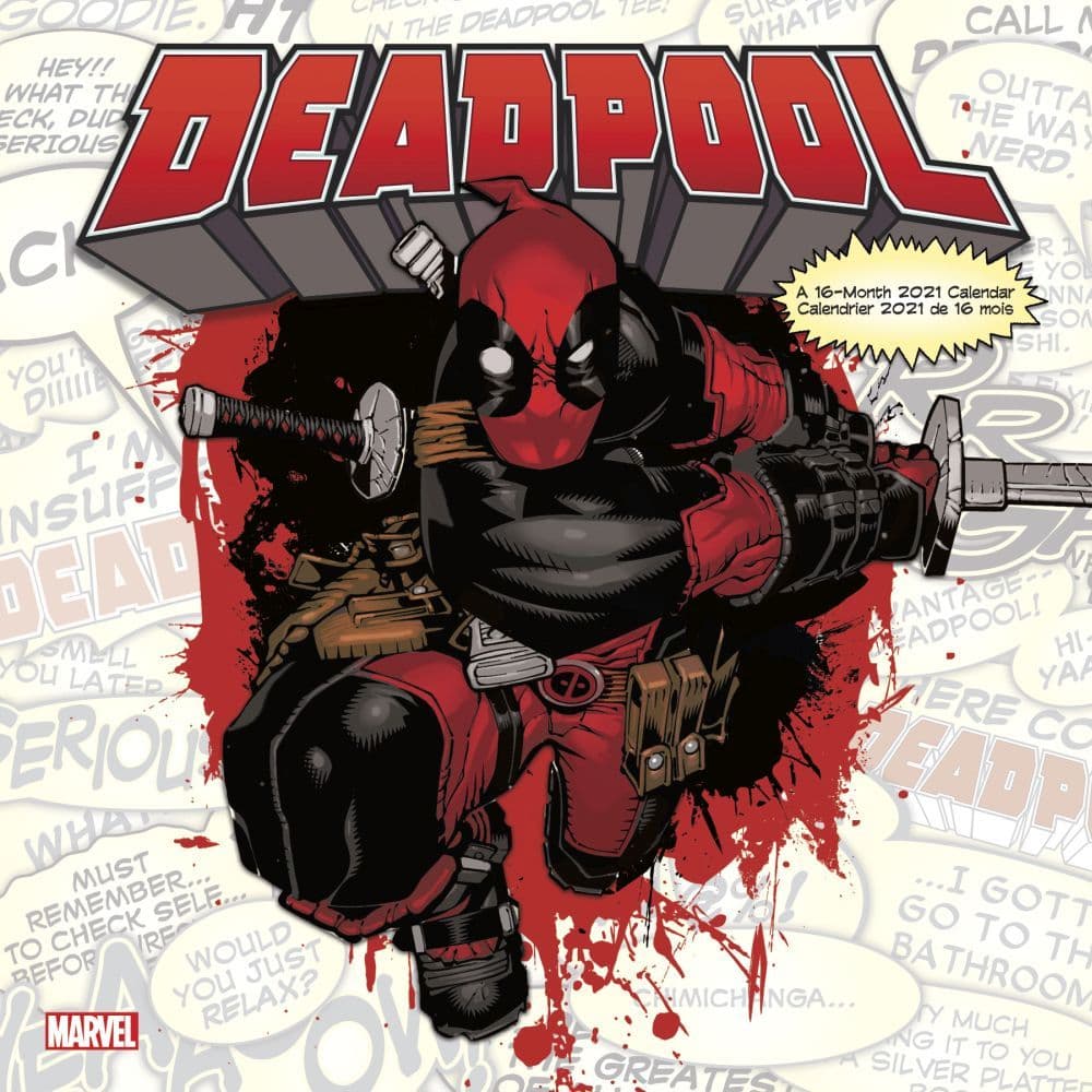 Deadpool Wall Calendar - Calendars.com