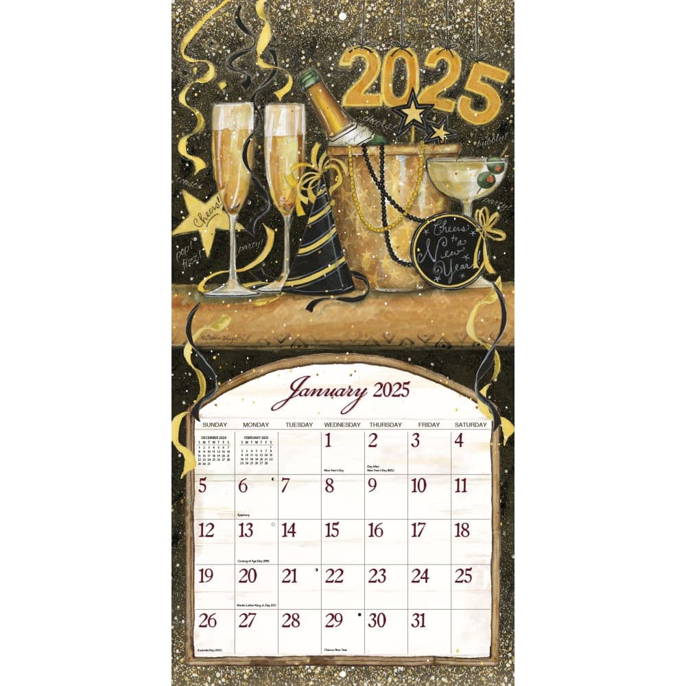 Wine Cellar by Susan Winget 2025 Wall Calendar Second Alternate Image width=&quot;1000&quot; height=&quot;1000&quot;