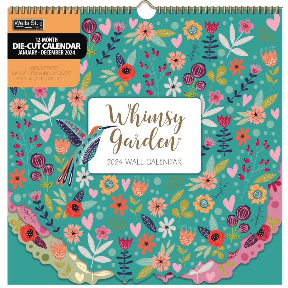 Whimsy Garden Spiral 2024 Wall Calendar Main Image