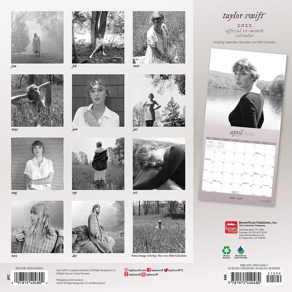 Tạylor Swift 2022 Calendar Monthly Square Tạylor Swift Calendar Contains beautiful Tạylor Swift pictures Tạylor Swift Calendar 2022