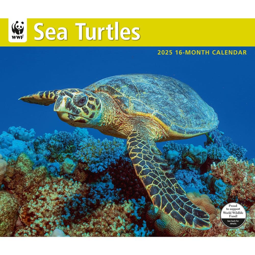 Sea Turtles WWF 2025 Wall Calendar