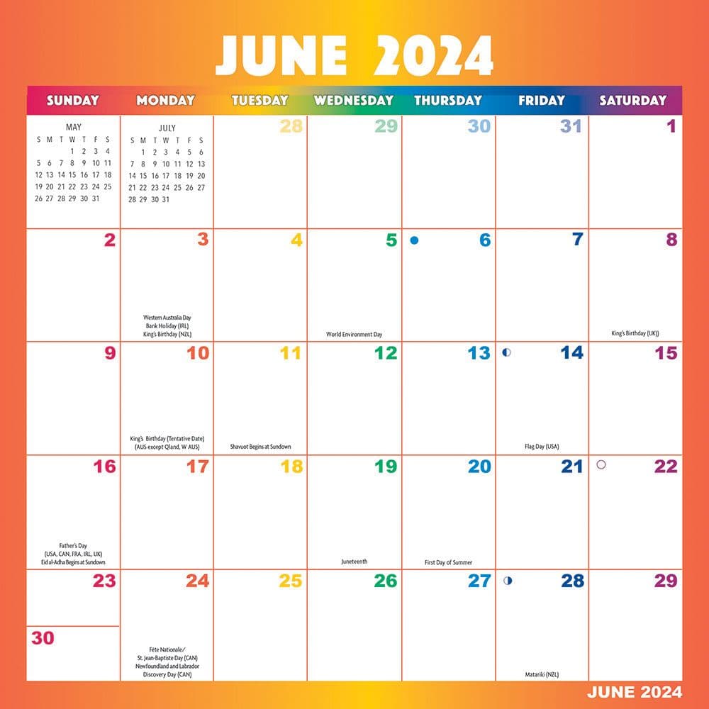 Rainbow Magic Grip 2024 Wall Calendar