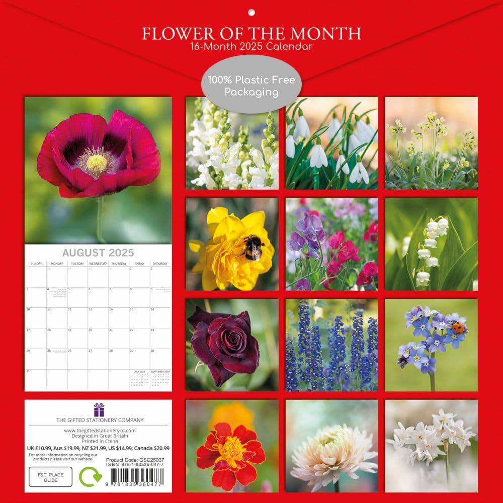 Flower of the Month 2025 Wall Calendar First Alternate Image width=&quot;1000&quot; height=&quot;1000&quot;