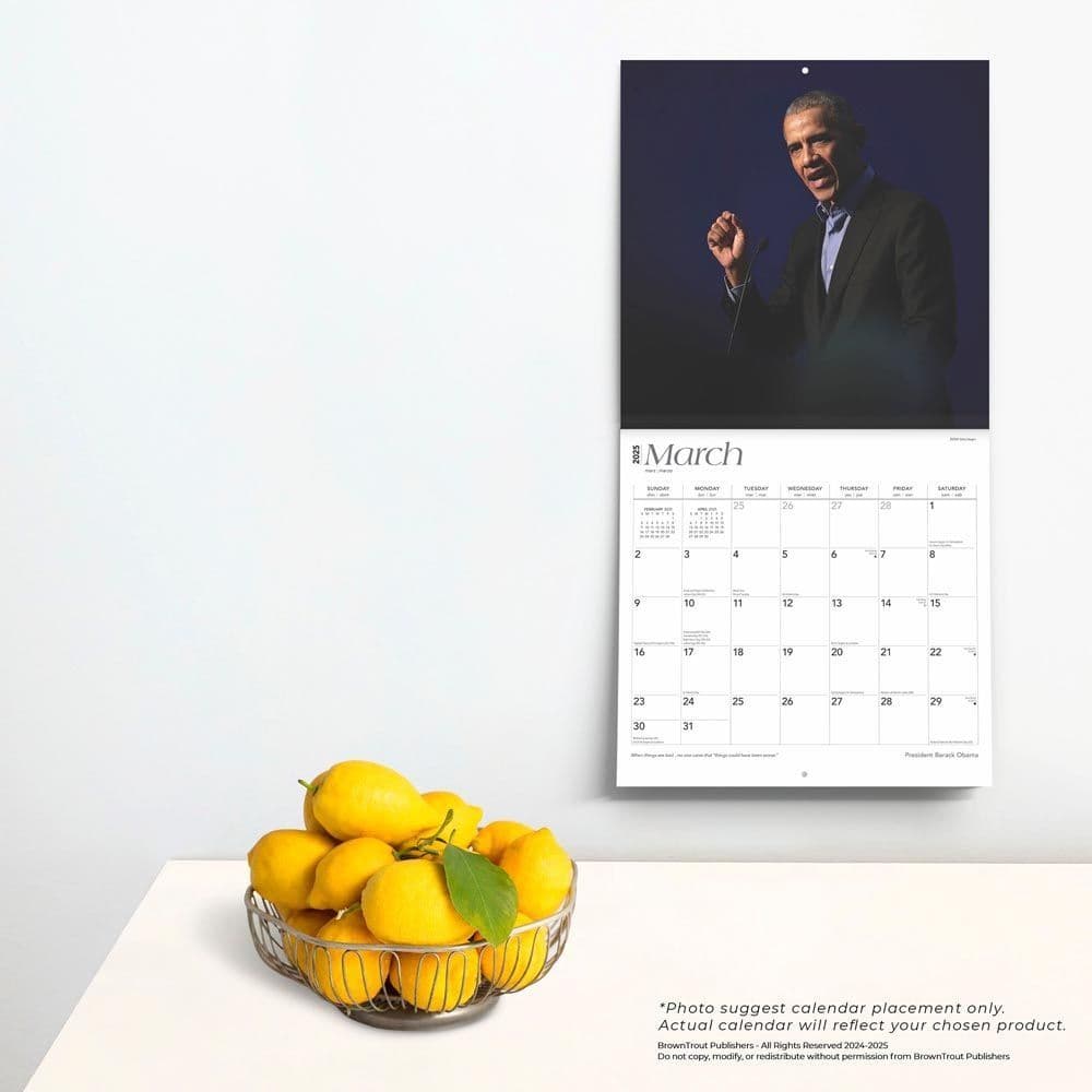 Obama President 2025 Wall Calendar Fourth Alternate Image