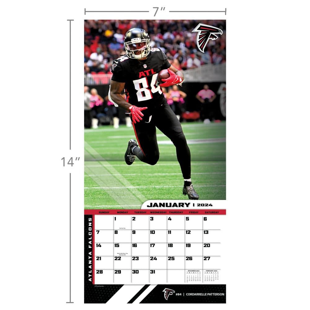 Atlanta Falcons 2024 Mini Wall Calendar