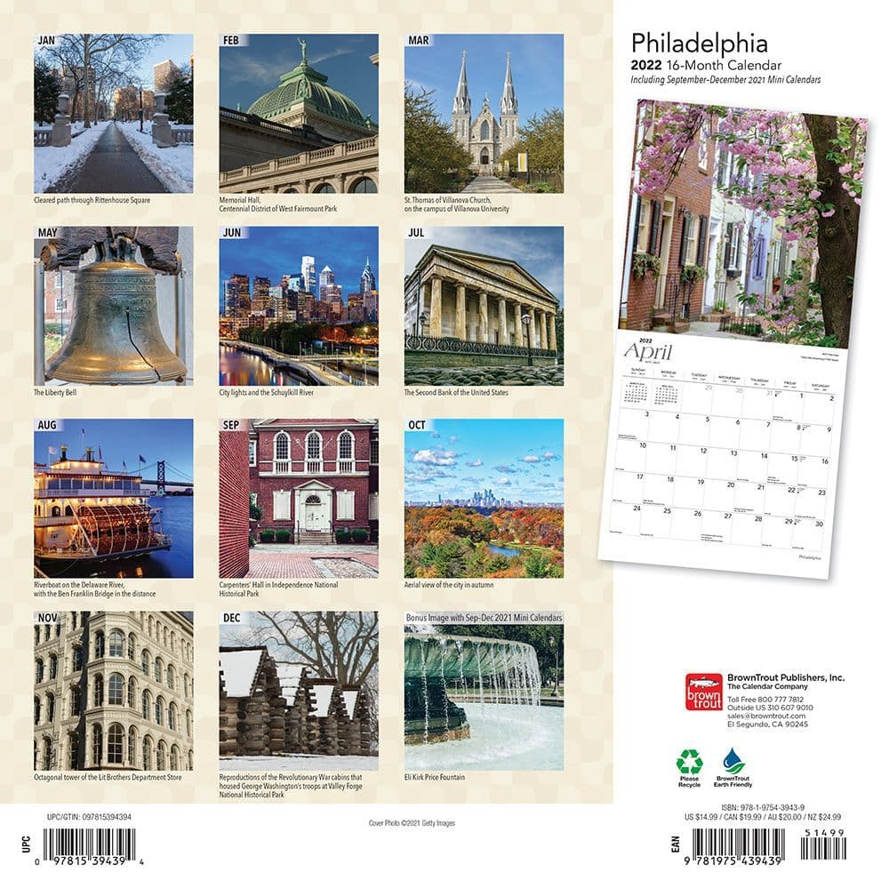 Philadelphia 2022 Wall Calendar - Calendars.com