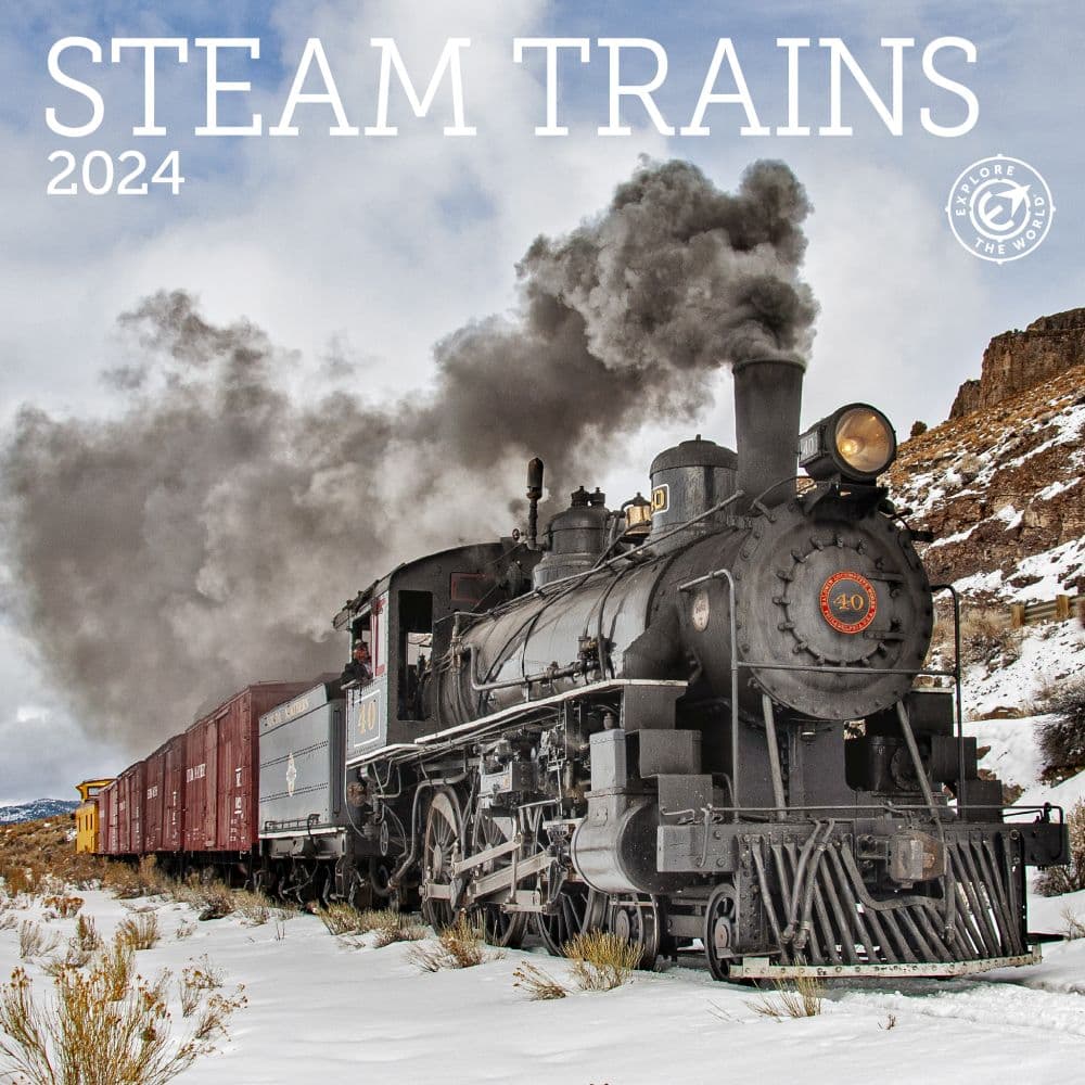 Steam Trains 2025 Mini Wall Calendar