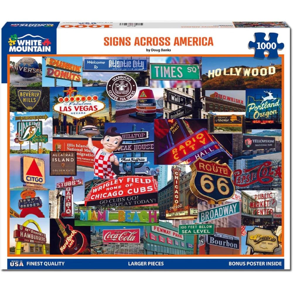 Signs Across America 1000 Piece Puzzle by Doug Banks