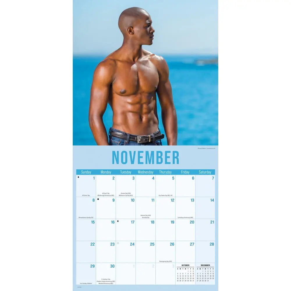 Hunks in Trunks 2026 Wall Calendar