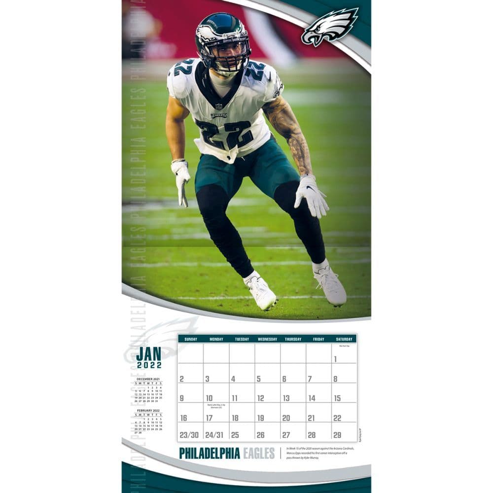 Philadelphia Eagles 2022 Football Schedule Philadelphia Eagles 2022 Wall Calendar - Calendars.com