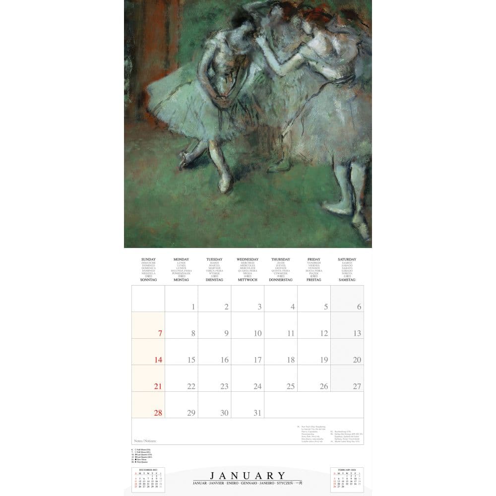 Degas Ballerinas 2024 Wall Calendar Second Alternate Image width=&quot;1000&quot; height=&quot;1000&quot;