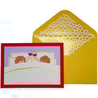 image Wine in Bed Valentine Card Main Product Image