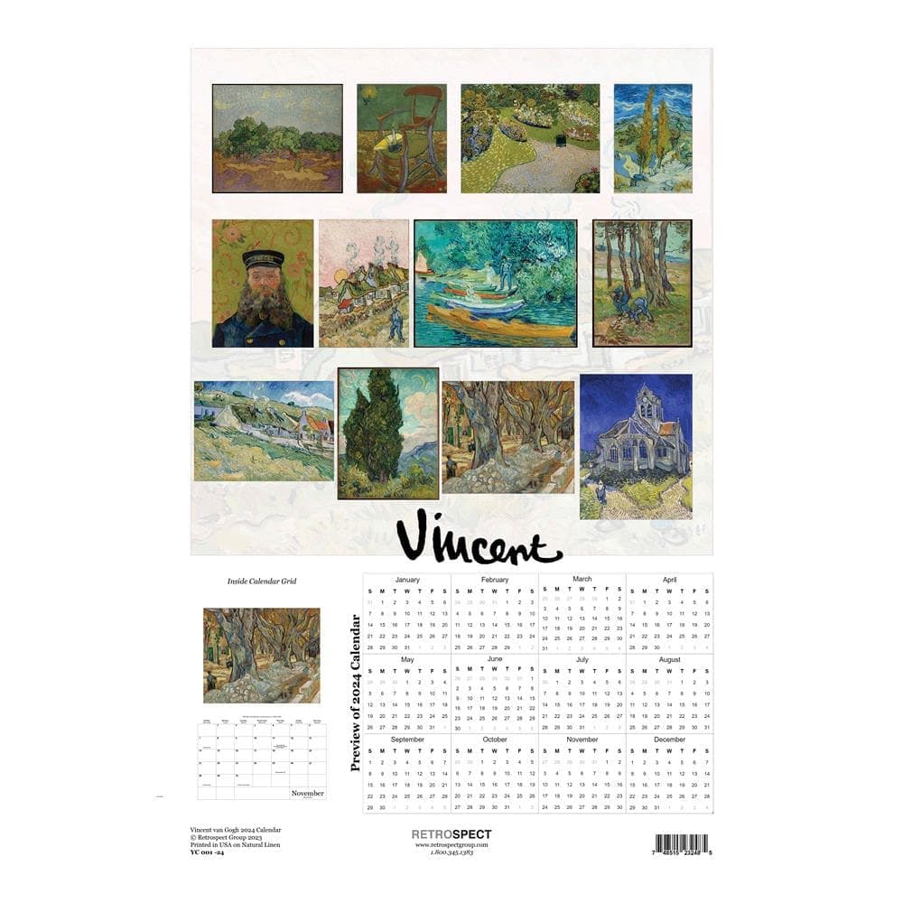 Van Gogh Poster 2024 Wall Calendar First Alternate Image width=&quot;1000&quot; height=&quot;1000&quot;