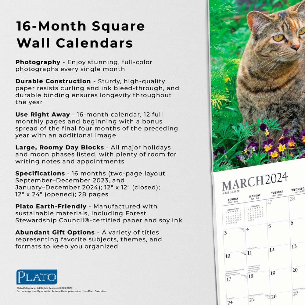I Love Cats 2024 Wall Calendar Alternate Image 4