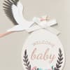image Stork and Bundle New Baby Card close up