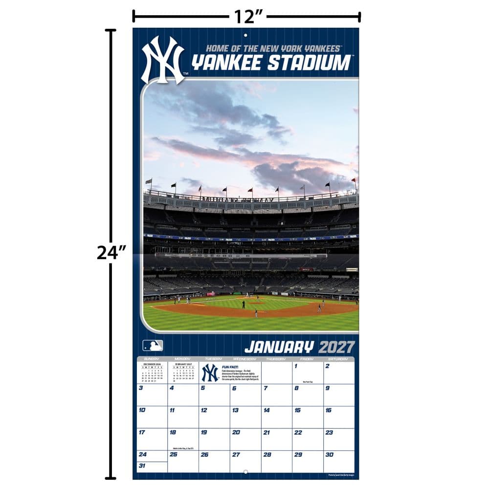 MLB Yankee Stadium 2027 Wall Calendar Fourth Alternate Image