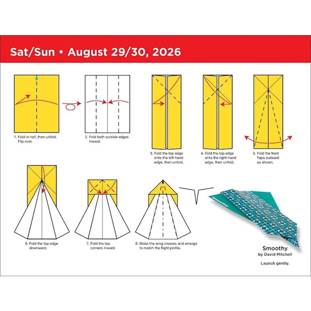 Paper Airplane 2026 Desk Calendar Fifth Alternate Image