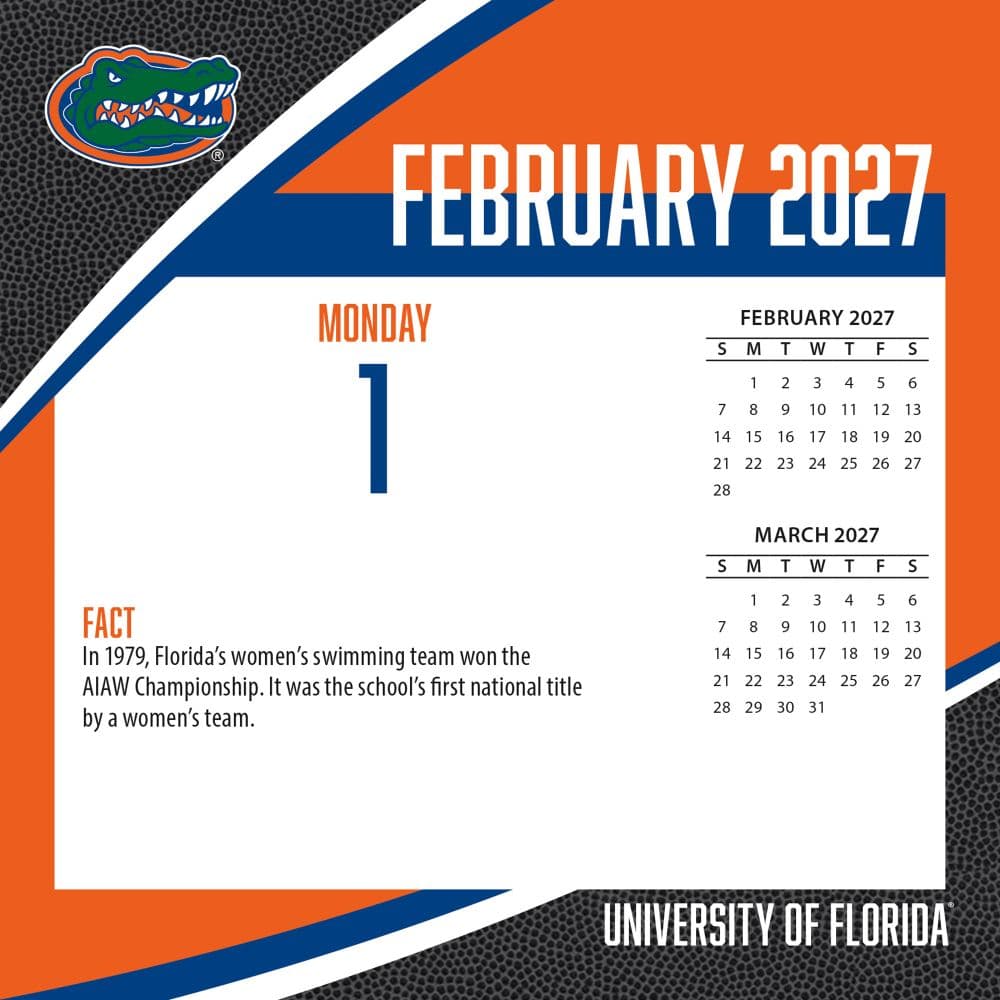 Florida Gators 2027 Desk Calendar Third Alternate Image