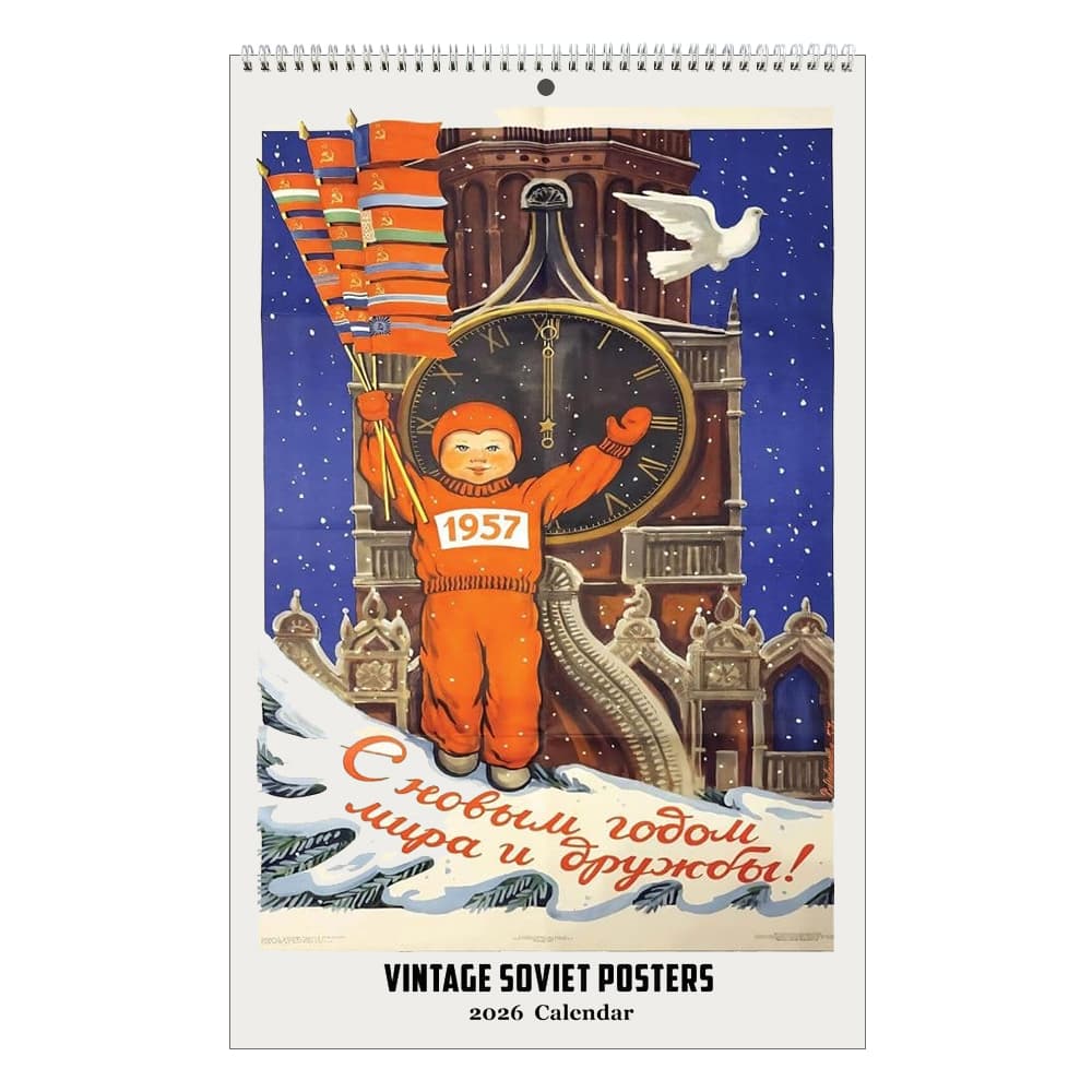 image Vintage Soviet Poster 2026 Wall Calendar Main Product Image