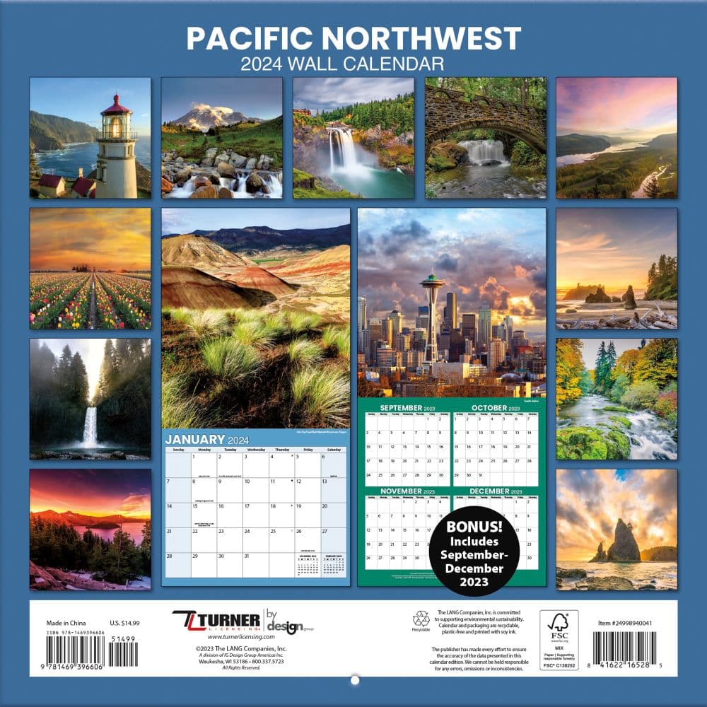 Pacific Northwest Photo 2024 Wall Calendar