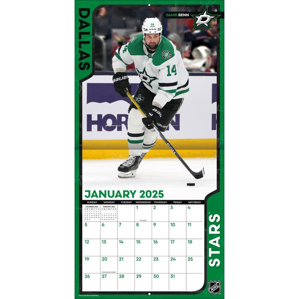 NHL Dallas Stars 2025 Wall Calendar Second Alternate Image width="1000" height="1000"