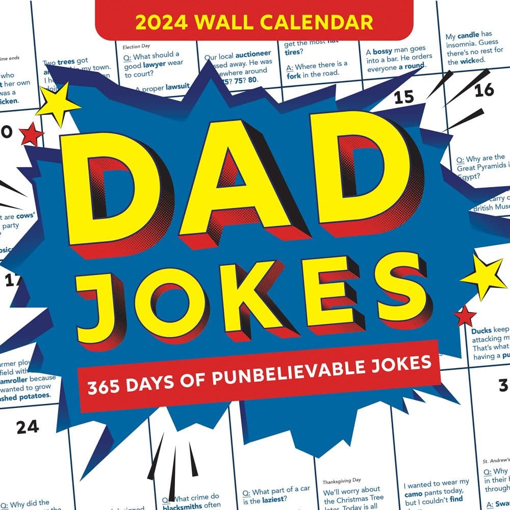 Dad Jokes 2024 Wall Calendar Main