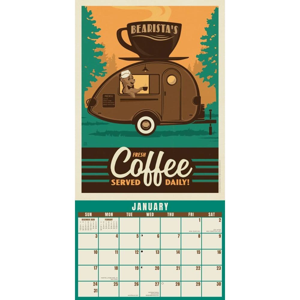 All Major & Significant Holidays Calendars Coffee Pocket Planner FSC Certified Paper 