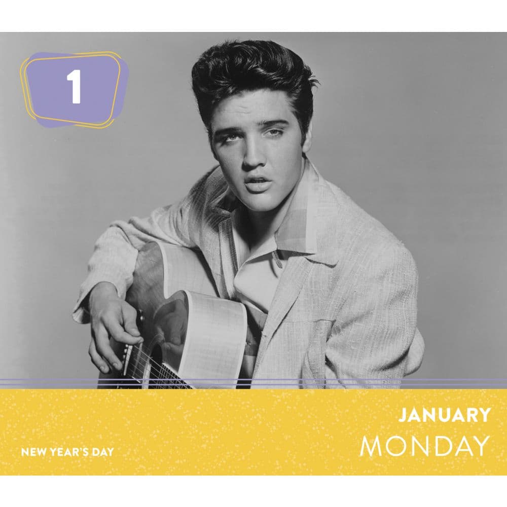 Elvis 2024 Desk Calendar monday